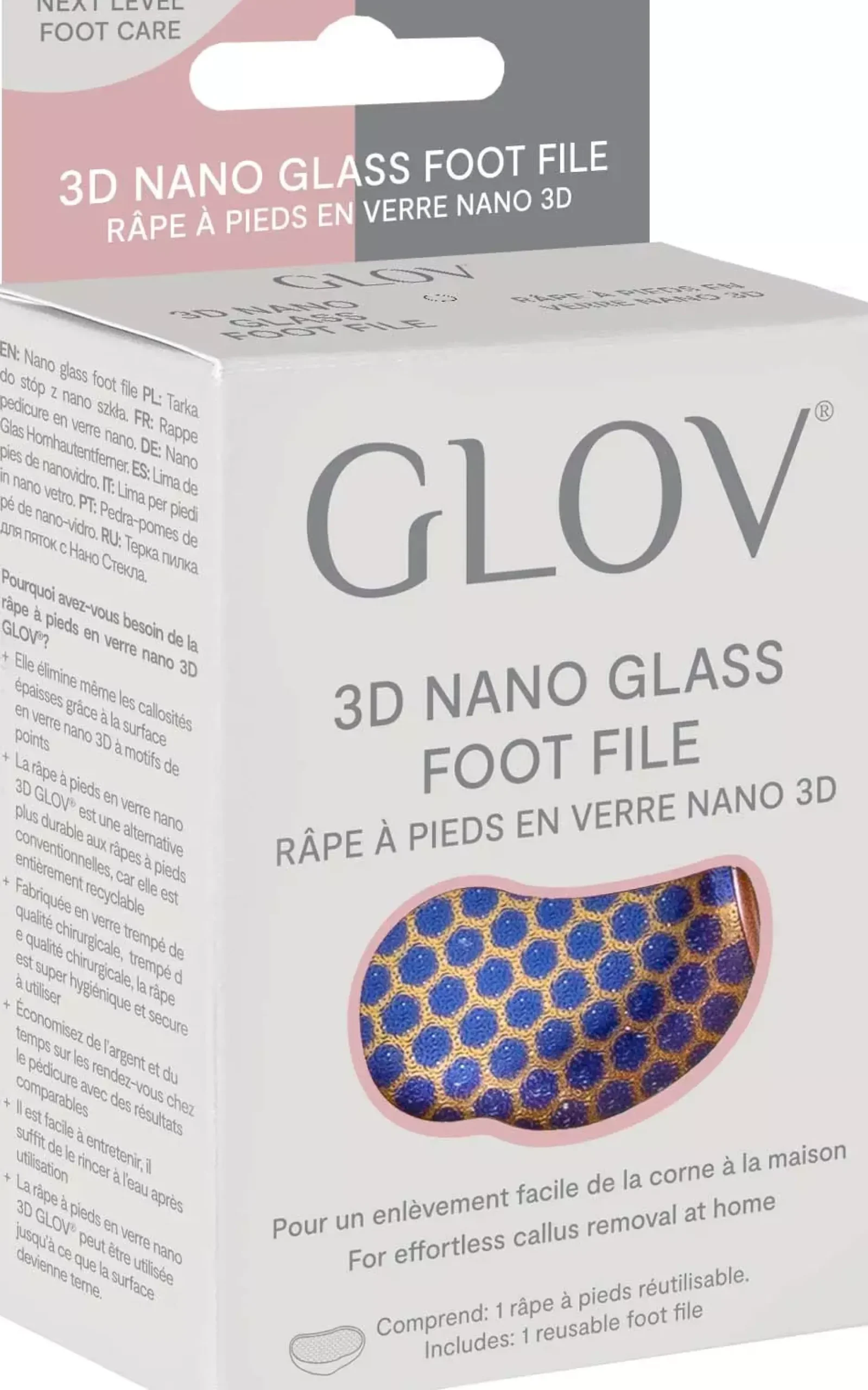 GLOV 3D Nano Glass Foot File Pink