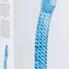 Gläs Blue Swirl Textured Sensual Glass Dildo