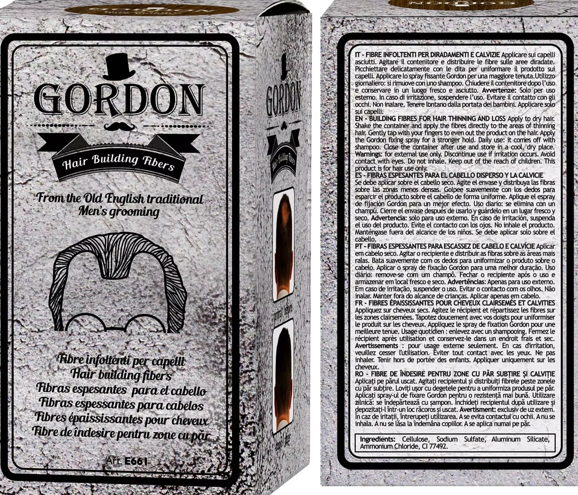 Gordon Hair Buidling Fibers Black