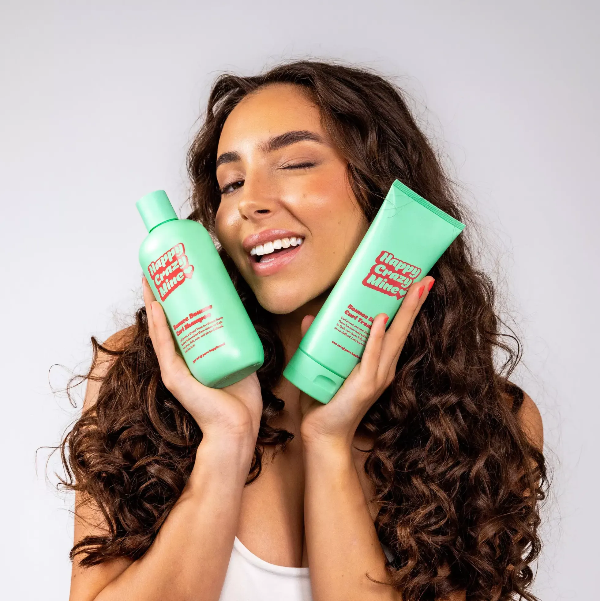 Happy Crazy MineBounce Bounce Curl Shampoo 350 ml & Curl Treatment 200 ml