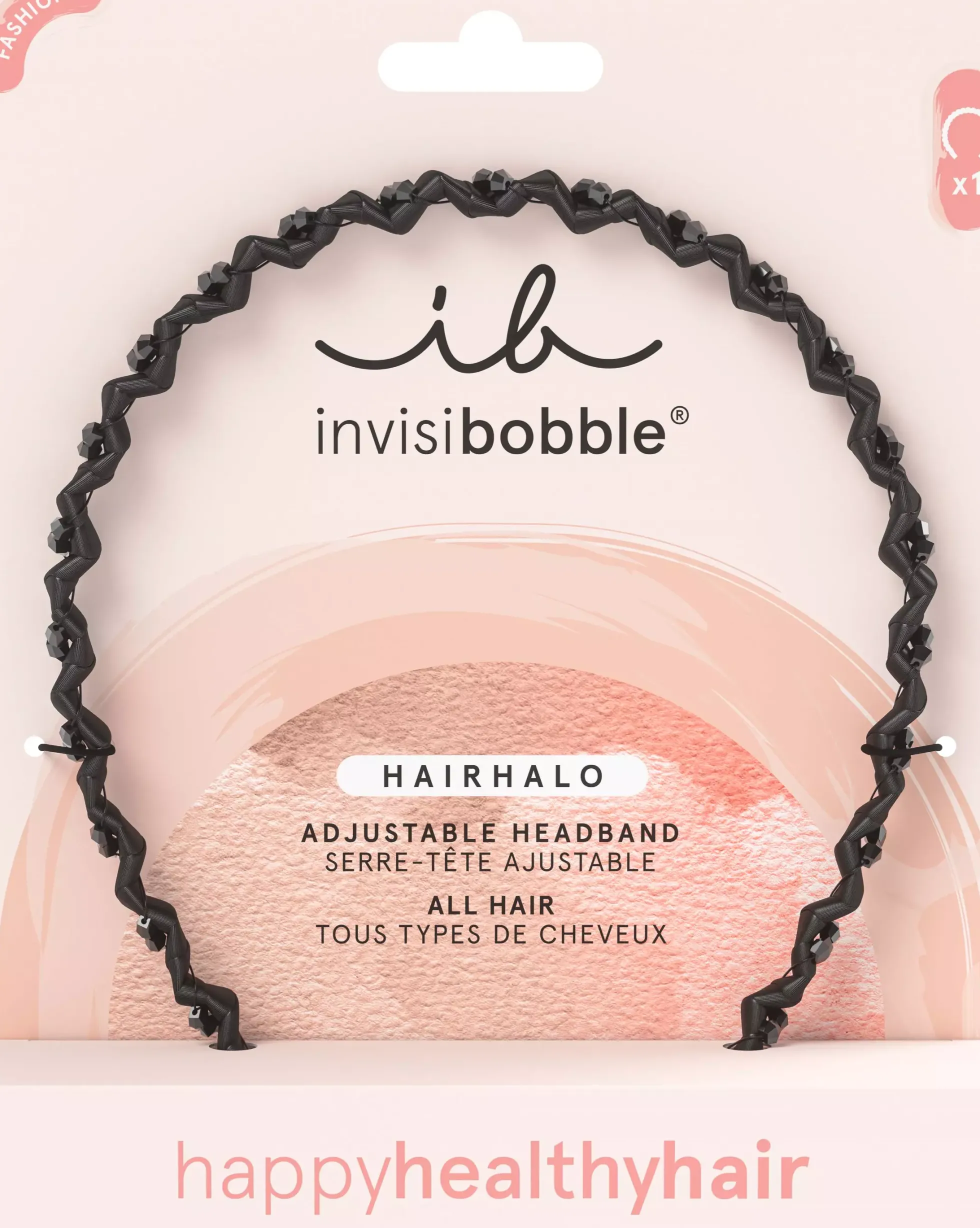 InvisibobbleFashion Hairhalo Adjustable Headband Black Sparkle