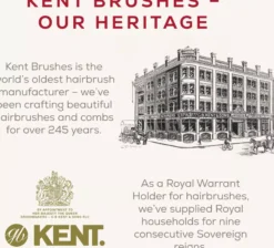 Kent Brushes Classic Shine Large Black Porcupine Mixed Bristle Hairbrush