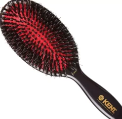 Kent Brushes Classic Shine Medium Black Porcupine Mixed Bristle Hairbrush