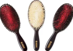 Kent Brushes Classic Shine Medium Black Bristle Hairbrush
