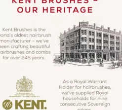 Kent Brushes Classic Shine Medium Black Bristle Hairbrush