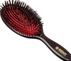 Kent Brushes Classic Shine Medium Black Bristle Hairbrush