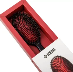 Kent Brushes Classic Shine Medium Black Bristle Hairbrush