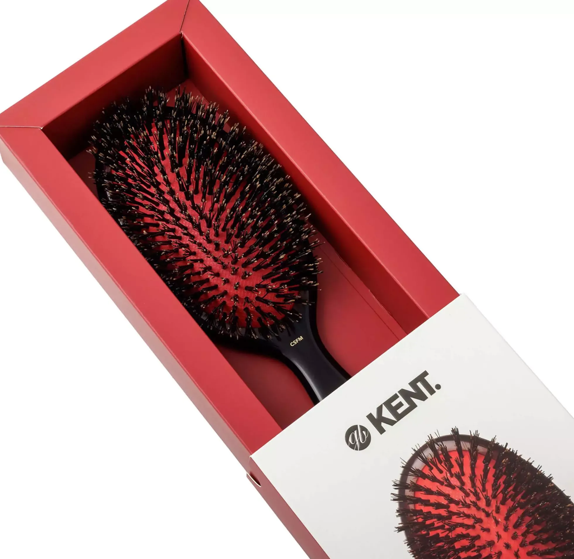 Kent Brushes Classic Shine Medium Black Bristle Hairbrush
