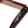 Kent Brushes Handmade Mens Large Folding Pocket Comb Fine