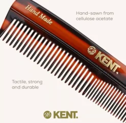 Kent Brushes Handmade Small Fine/Coarse Toothed Pocket Comb