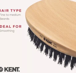 Kent Brushes Mens Mily Oval Beech Borste Av Naturhår
