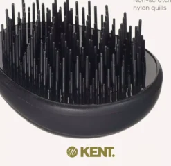 Kent Brushes Pebble Brush Matt Black - Utredningsborste travel size