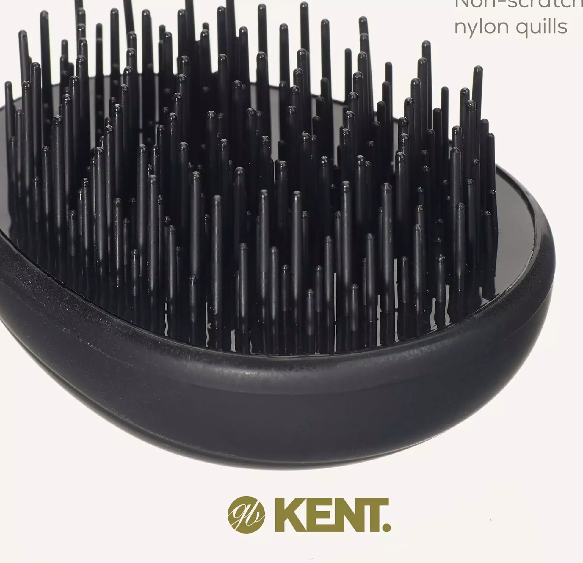 Kent Brushes Pebble Brush Matt Black - Utredningsborste travel size