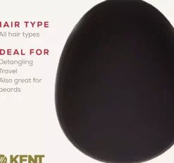 Kent Brushes Pebble Brush Matt Black - Utredningsborste travel size