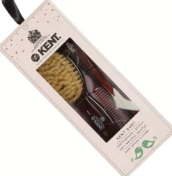 Kent Brushes Soft Natural Bristle Baby Brush and Comb Set