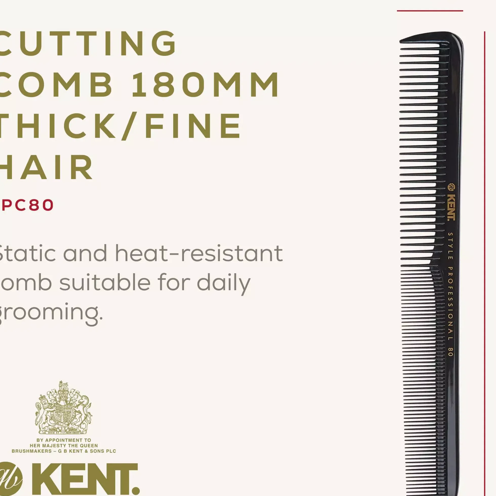 Kent Brushes Style Professional Master Barber Comb