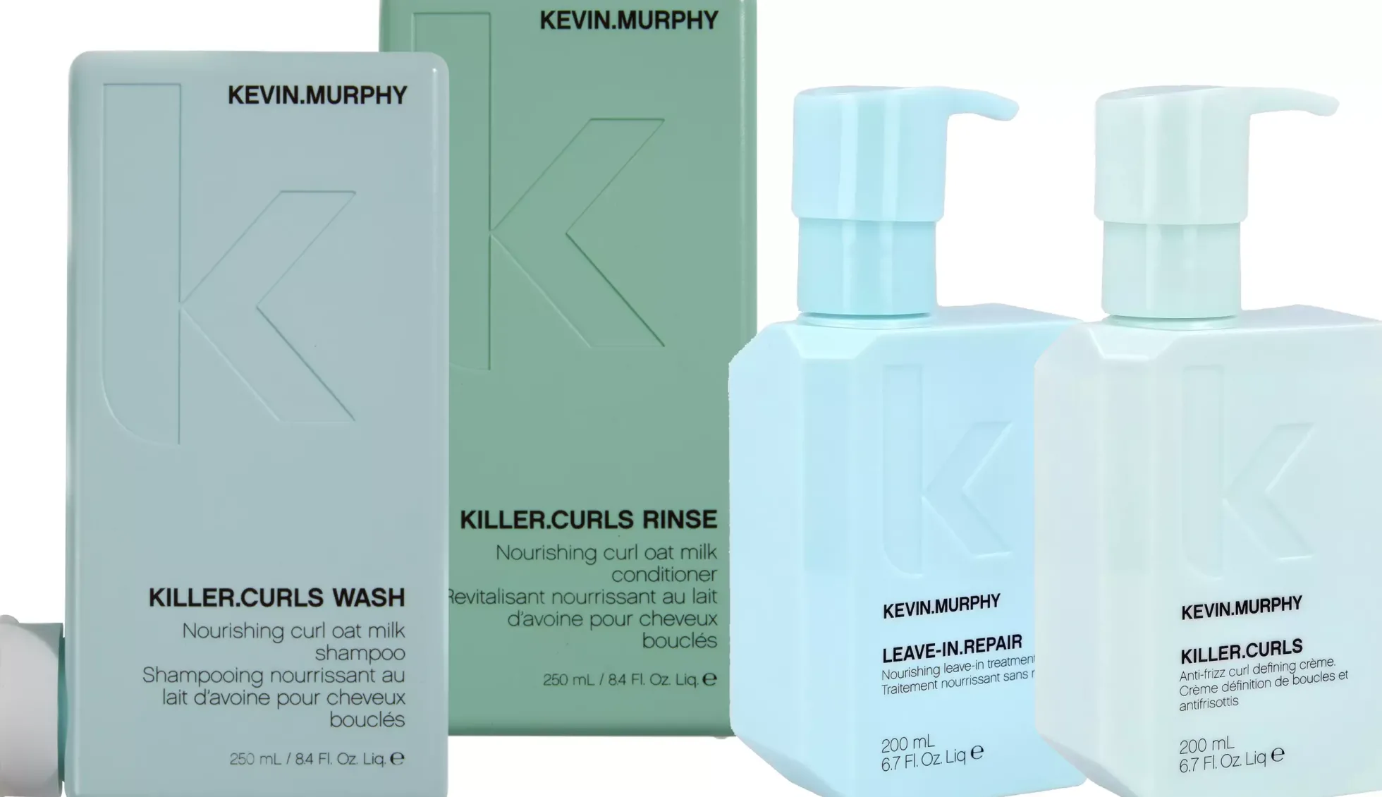 Kevin MurphyKiller Curls Bundle Wash 250 ml & Rinse 250 ml & Anti-frizz Creme 200 ml & Leave-in Repair 200 ml