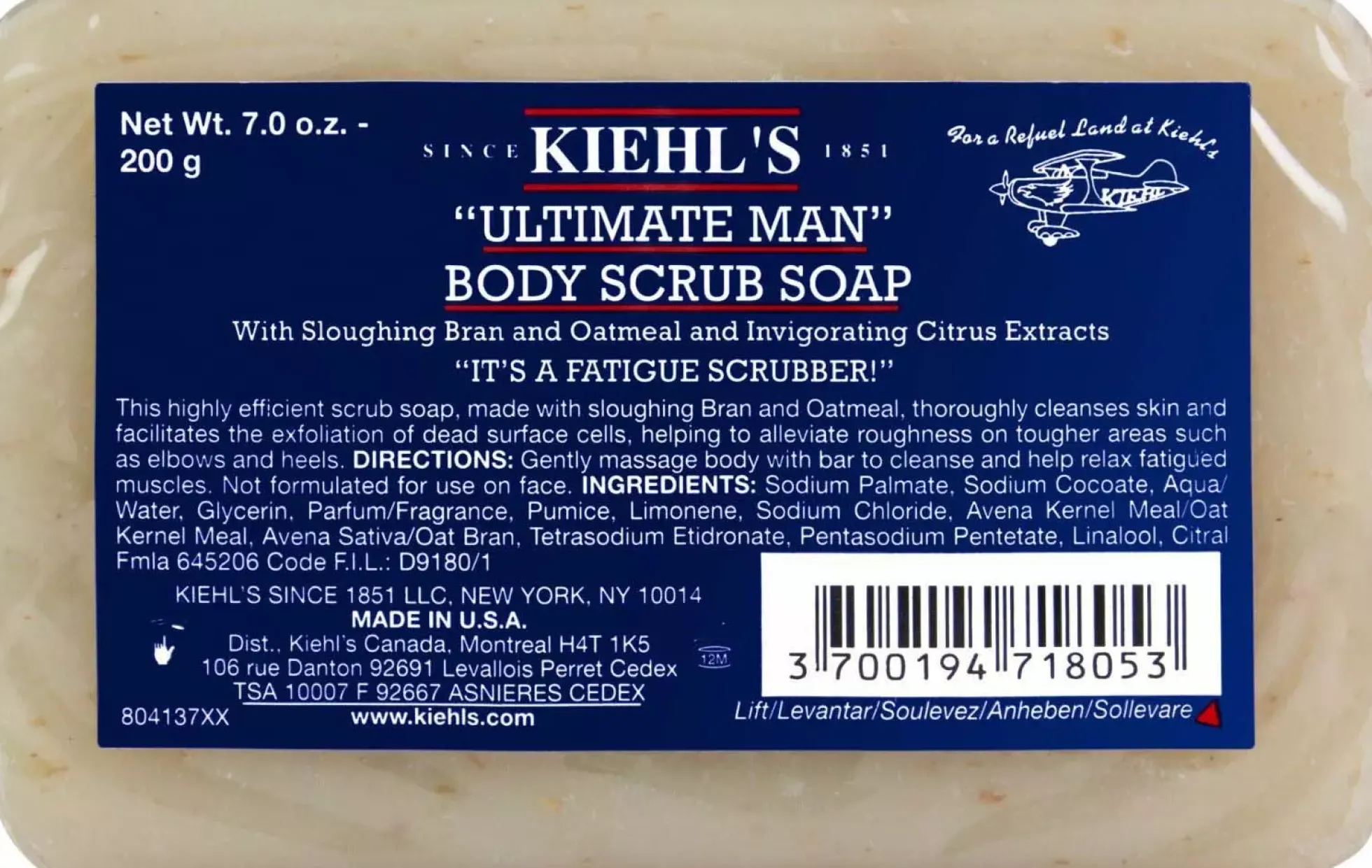 Kiehl'sMen Scrub Soap 200 g
