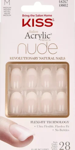 KissSalon Acrylic French Nude Revolutionary Natural Nails Medium