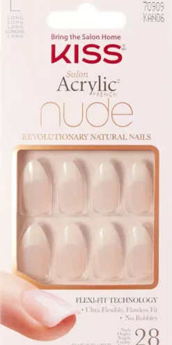 KissSalon Acrylic French Nude Revolutionary Natural Nails Long Sensibility