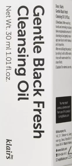 KlairsGentle Black Gentle Black Fresh Cleansing Oil 150 ml