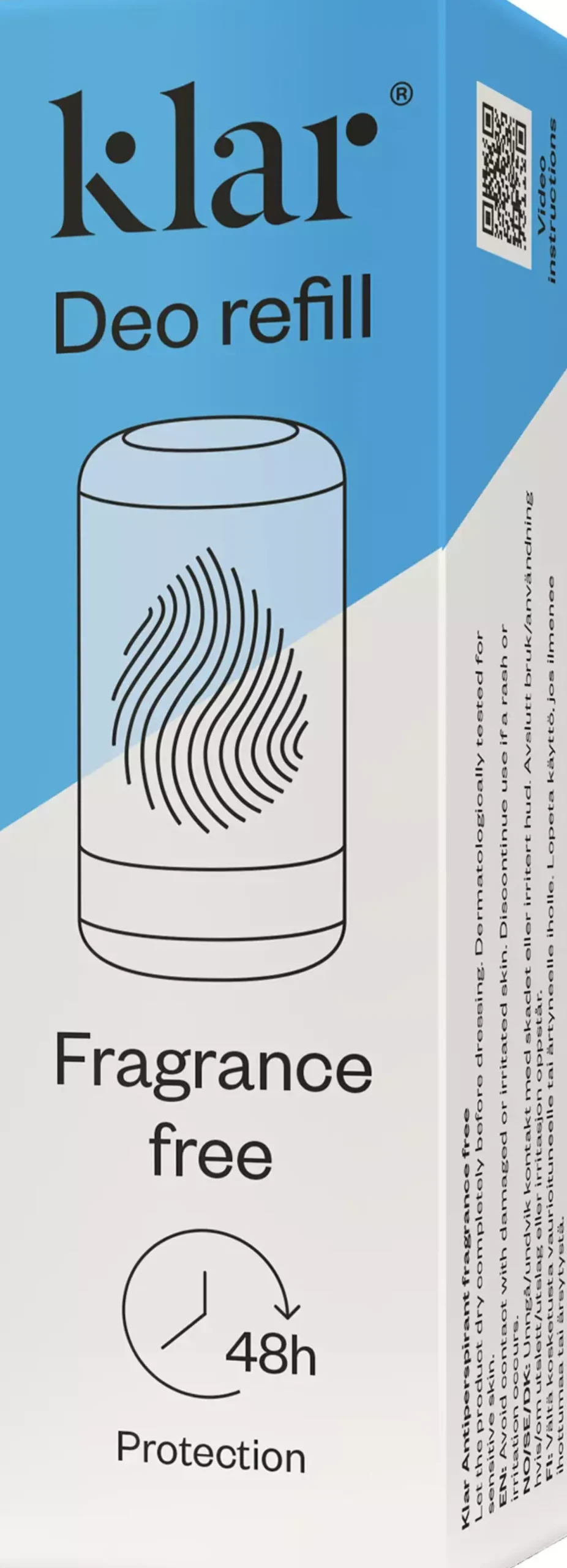 Klar Deo Refill Fragranse Free 45 ml