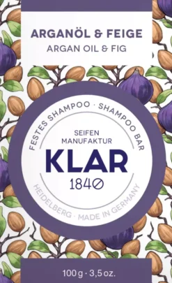 Klar Seifen Argan Oil & Fig Shampoo Bar 100 g