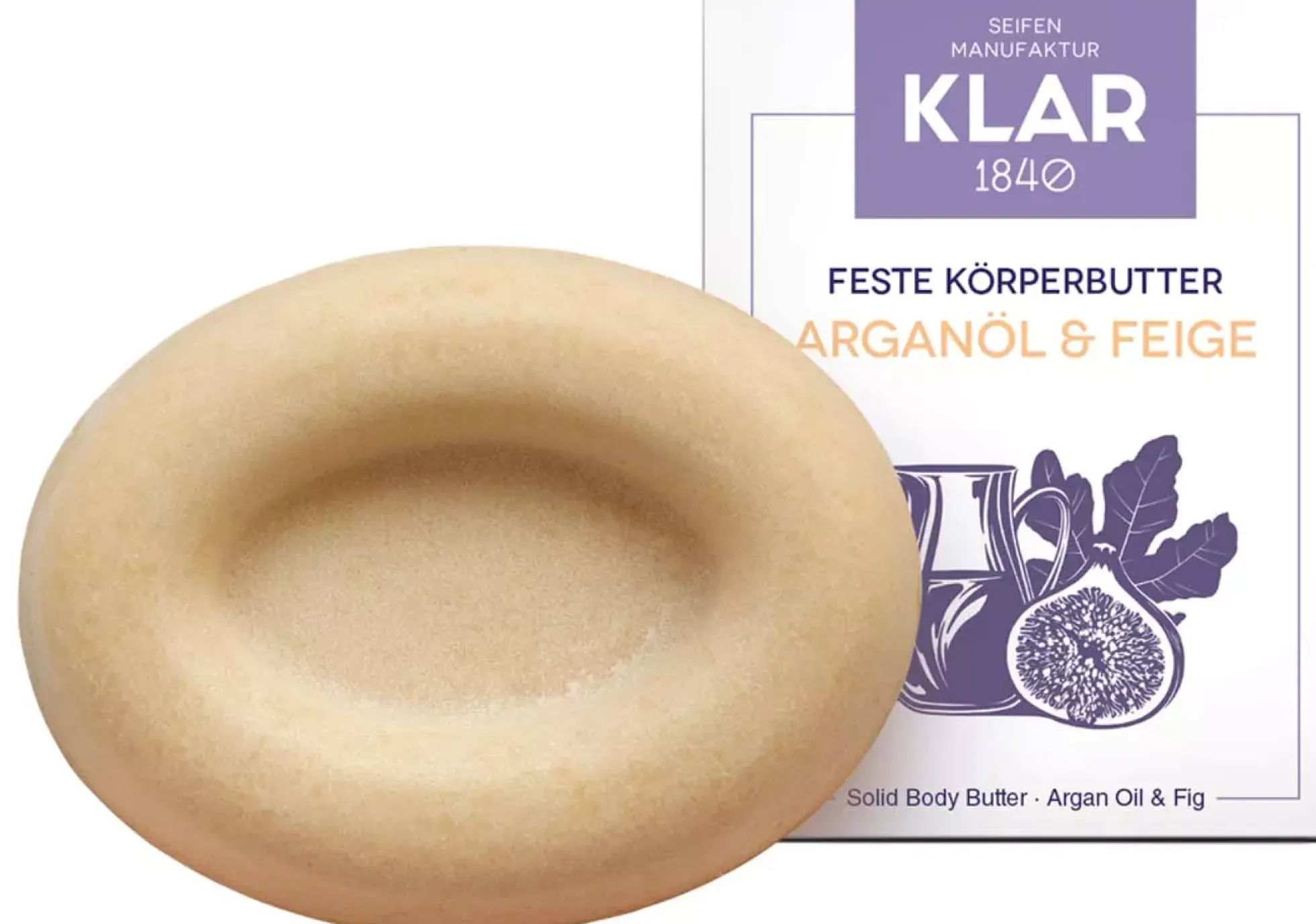 Klar Seifen Solid Body Butter Argan Oil & Fig 60 g