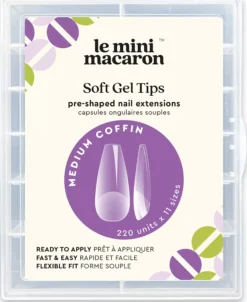 Le Mini MacaronLe Gel Soft Gel Tips Medium Coffin Medium