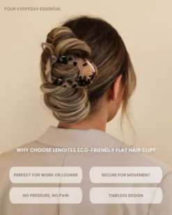 Lenoites Eco-Friendly Flat Hair Clip Nude Leopard
