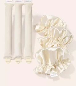 Lenoites Heatless Curling Rods with Caps 3-Pack Set Golden Sand