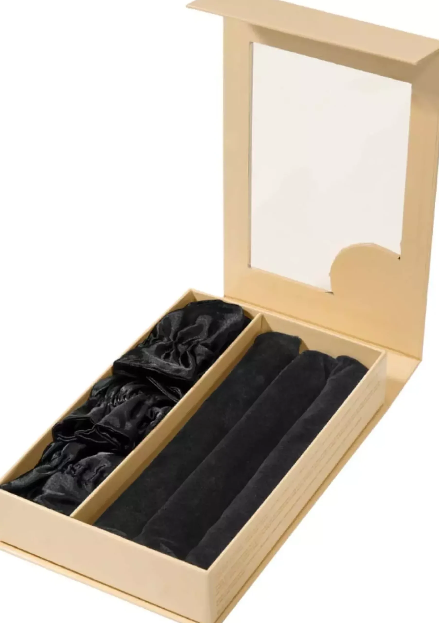 Lenoites Heatless Curling Rods with Caps 3-Pack Set Black