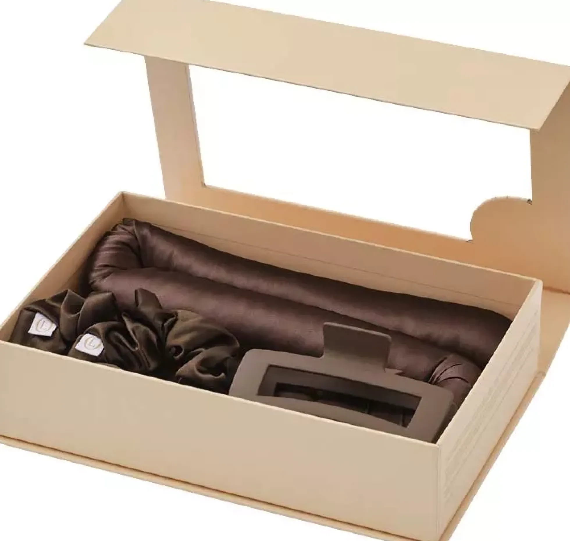 Lenoites Heatless Curls in Mulberry Silk Large Brown