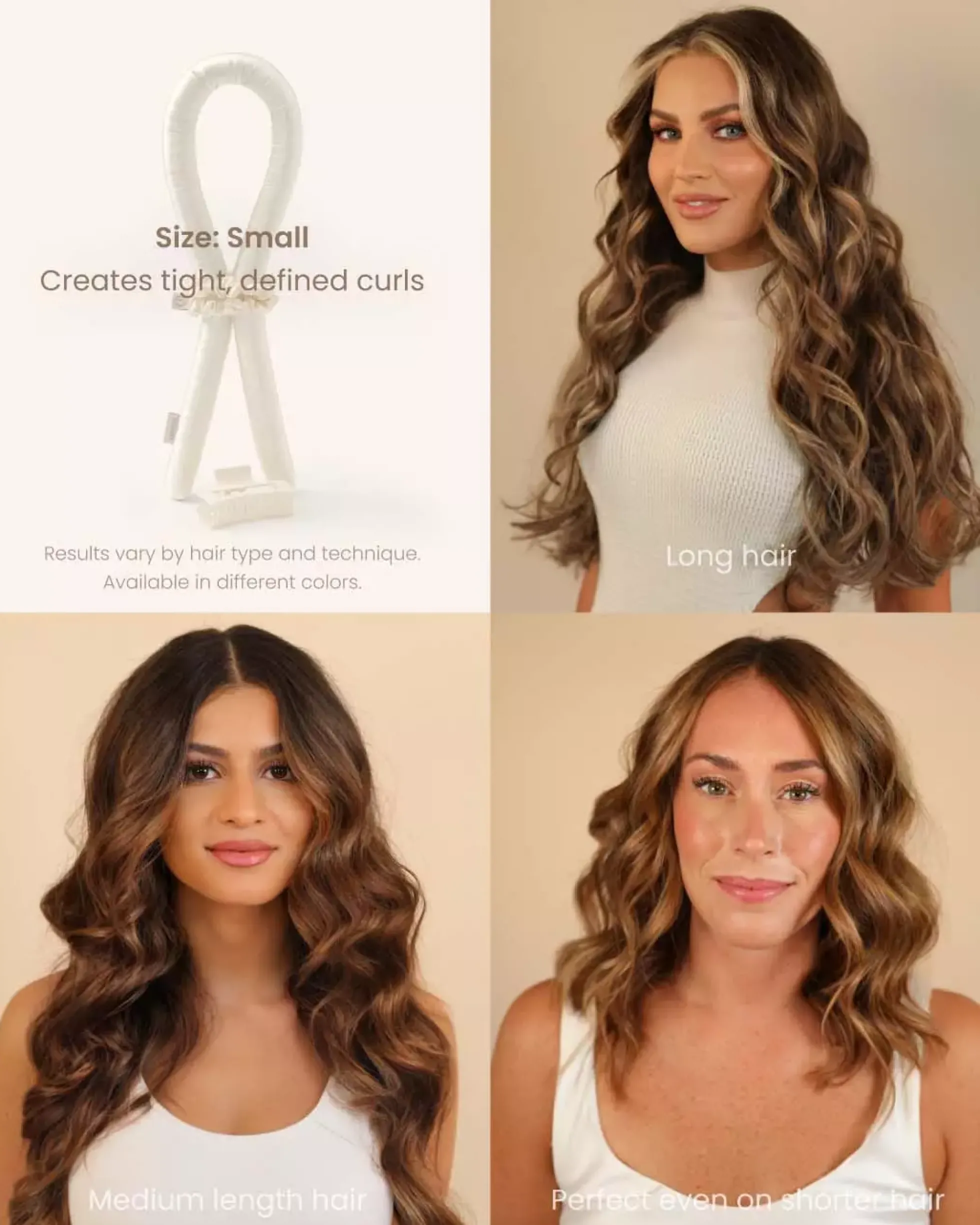 Lenoites Heatless Curls in Mulberry Silk Large Brown