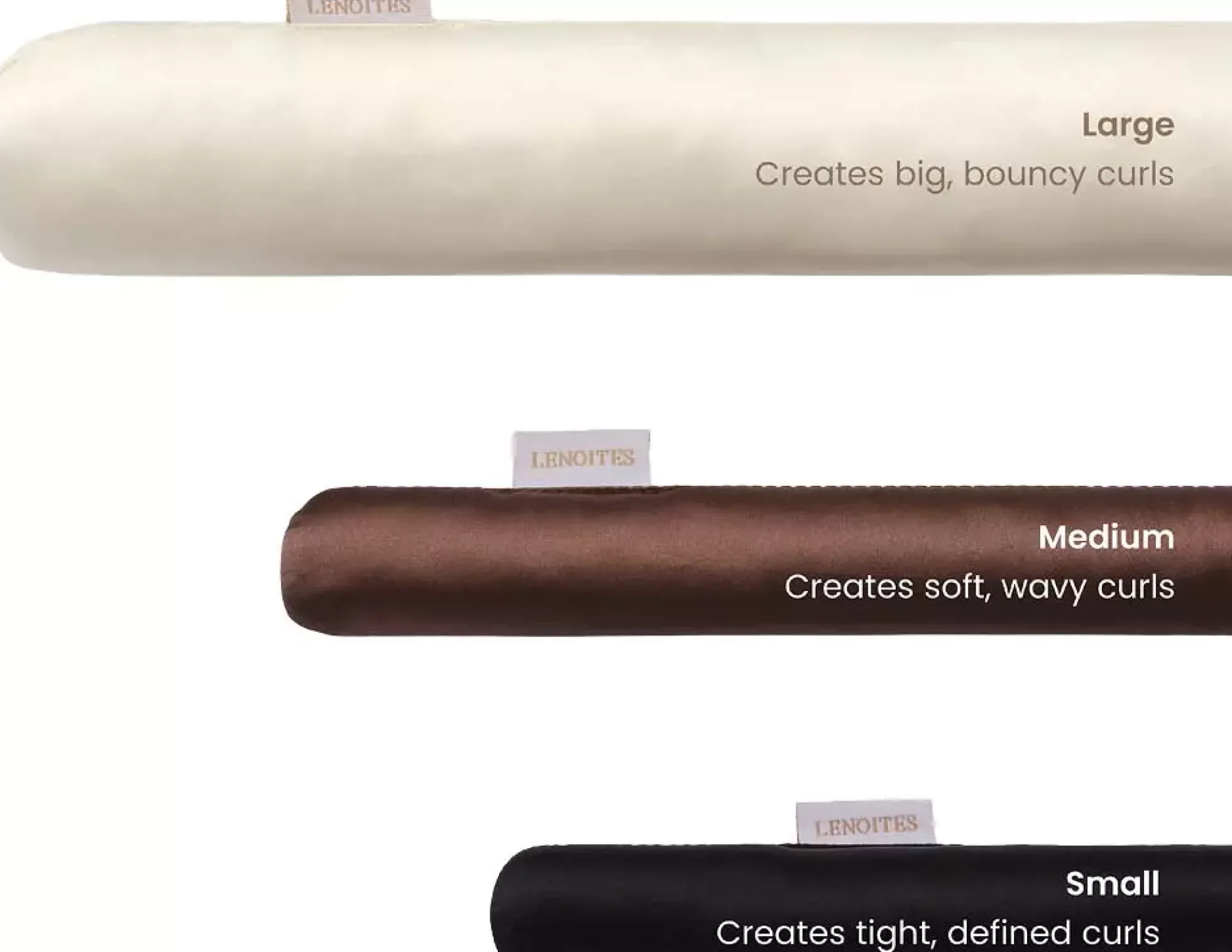 Lenoites Heatless Curls in Mulberry Silk Large Brown
