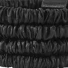 Lenoites Mulberry Silk Skinny Scrunchies Black