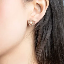 Lily and Rose Elise Earrings Ivory pearl gold