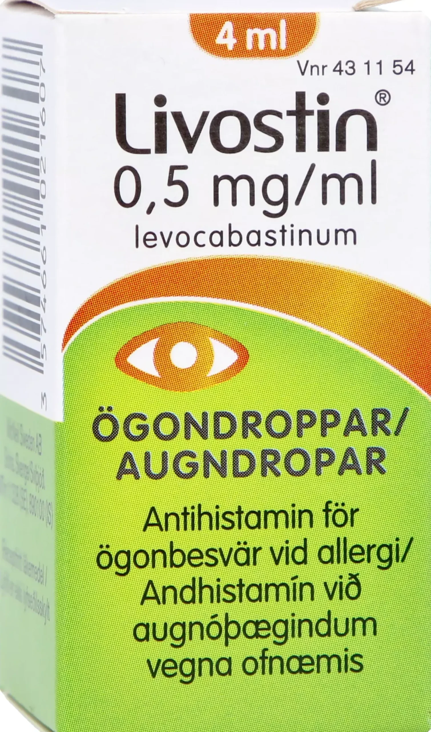Livostin Ögondroppar 0.5mg/ml 1X4ml
