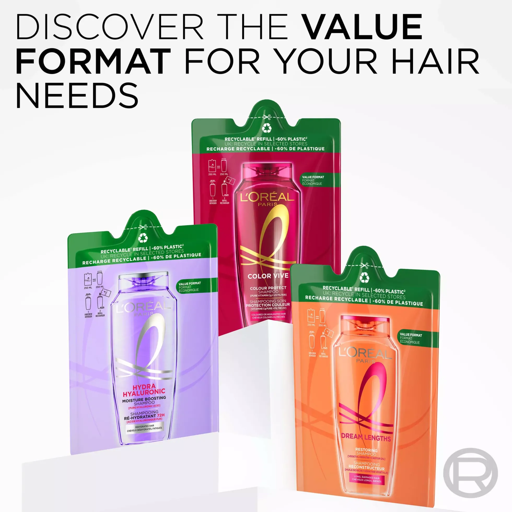 Loreal ParisElvital Color Vive Colour Protect Shampoo Refill 250 ml