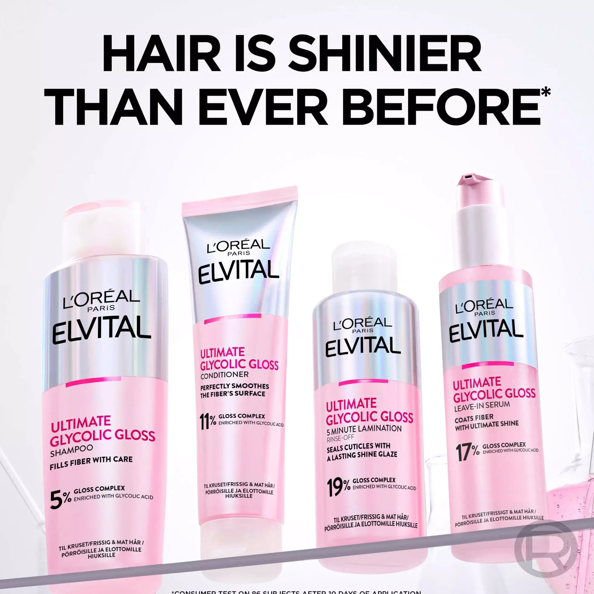 Loreal ParisElvital Glycolic Gloss Ultimate Leave-in Serum For Dull Hair 150 ml