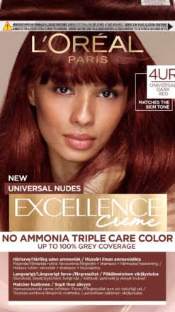 Loreal ParisExcellence Crème Universal Nudes Hair Color 4UR Universal Dark Red
