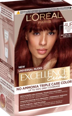 Loreal ParisExcellence Crème Universal Nudes Hair Color 4UR Universal Dark Red