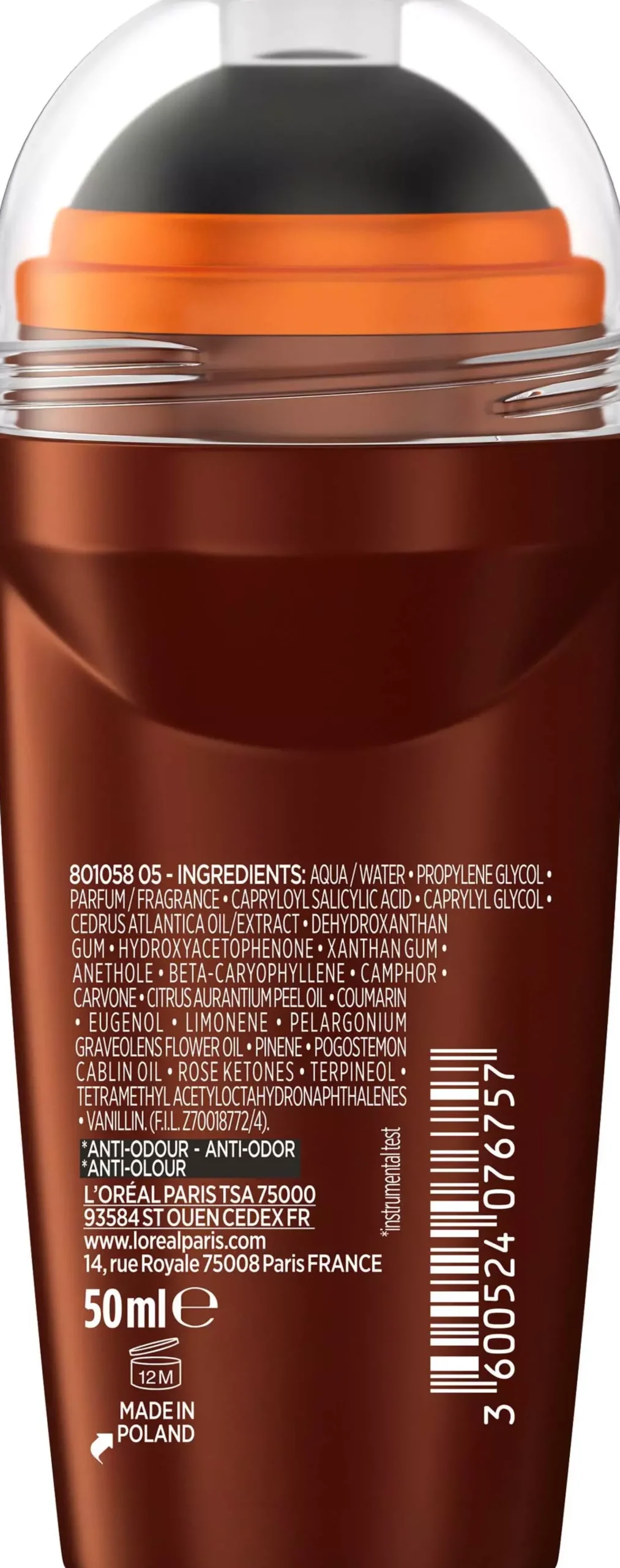 Loreal ParisMen Expert Barber Club 48H Protective Deodorant Roll-on 50 ml