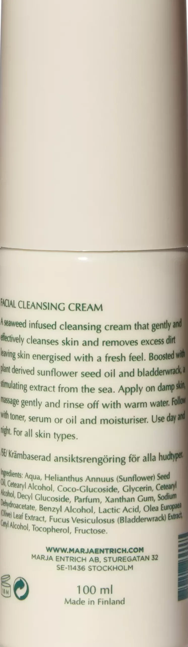 Marja Entrich Facial Cleansing Cream 100 ml