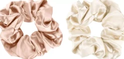 Mineas Scrunchie satin 2 pcs Cream/beige