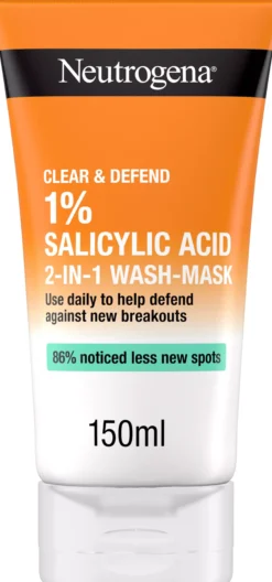 NeutrogenaClear & Defend 1 % Salicylic Acid 2-in-1 Wash-Mask 150 ml