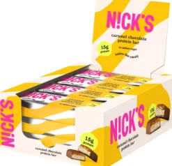 NICK'S Protein bar caramel chocolate 50 g x 12