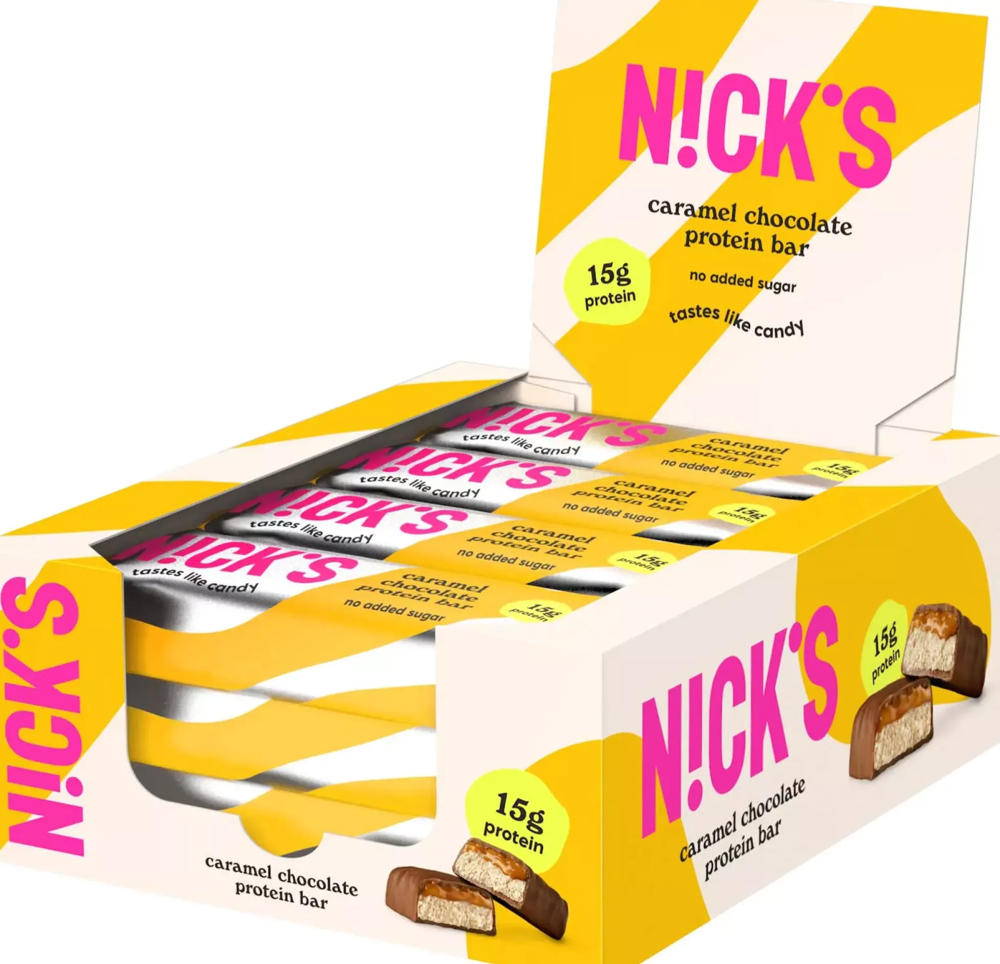 NICK'S Protein bar caramel chocolate 50 g x 12