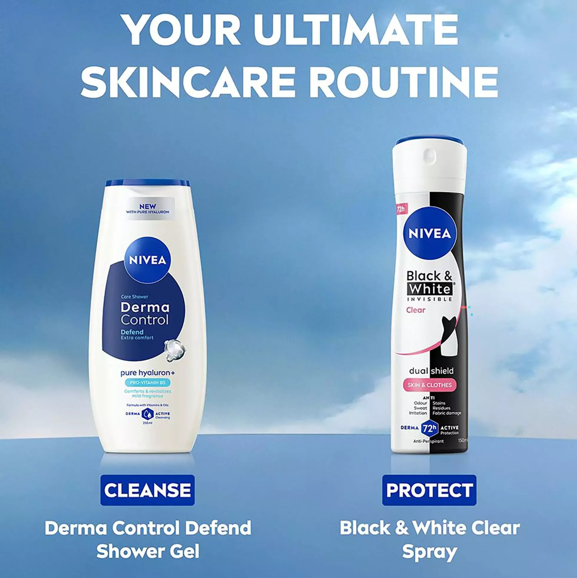 NIVEA Deo Spray Invisible Black & White Clear 150 ml