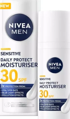 NIVEAMEN Sensitive Daily Protect Moisturiser SPF30 50 ml